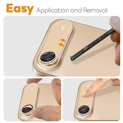 For iPhone Air NORTHJO Matte Camera Lens Metal Protector Tempered Glass Rear Lens Film(Gold) - iPhone Air Tempered Glass by NORTHJO | Online Shopping UK | buy2fix
