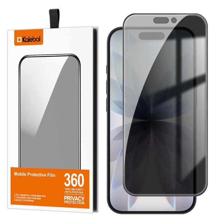 For iPhone 17 Kalebol High-Aluminum Screen-Printed Full-Coverage Black-Border Privacy Tempered Glass Film - iPhone 17 Tempered Glass by Kalebol | Online Shopping UK | buy2fix