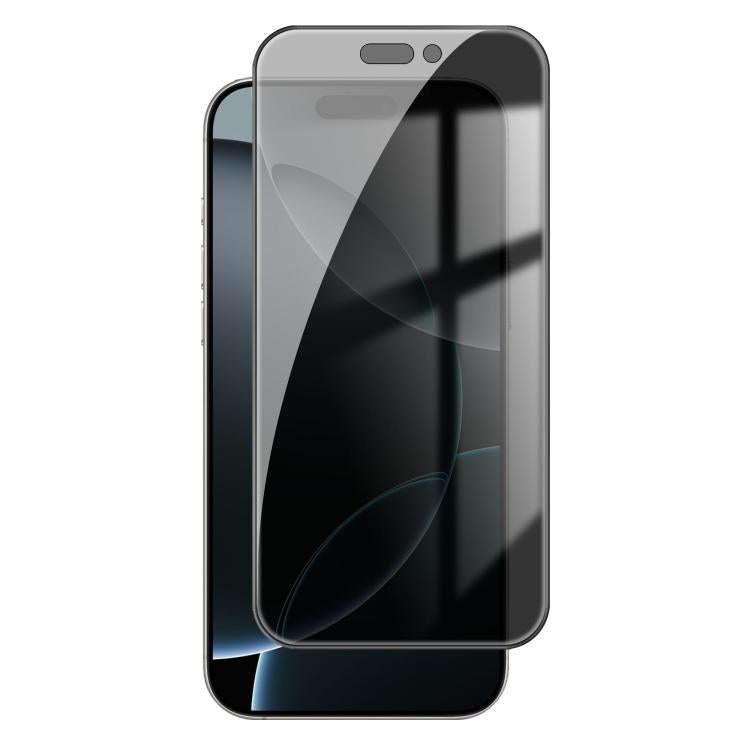 For iPhone 16 Pro Kalebol High-Aluminum Screen-Printed Full-Coverage Black-Border Privacy Tempered Glass Film - iPhone 16 Pro Tempered Glass by Kalebol | Online Shopping UK | buy2fix