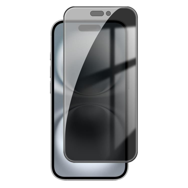 For iPhone 16 Plus Kalebol High-Aluminum Screen-Printed Full-Coverage Black-Border Privacy Tempered Glass Film - iPhone 16 Plus Tempered Glass by Kalebol | Online Shopping UK | buy2fix