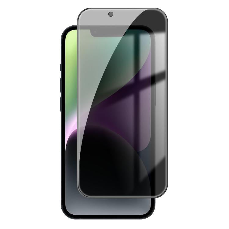For iPhone 14 Plus Kalebol High-Aluminum Screen-Printed Full-Coverage Black-Border Privacy Tempered Glass Film - iPhone 14 Plus Tempered Glass by Kalebol | Online Shopping UK | buy2fix