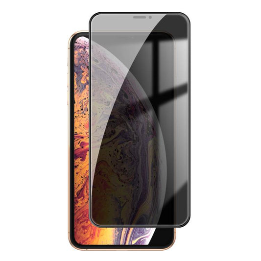 For iPhone XS Max Kalebol High-Aluminum Screen-Printed Full-Coverage Black-Border Privacy Tempered Glass Film - iPhone XS Max Tempered Glass by Kalebol | Online Shopping UK | buy2fix