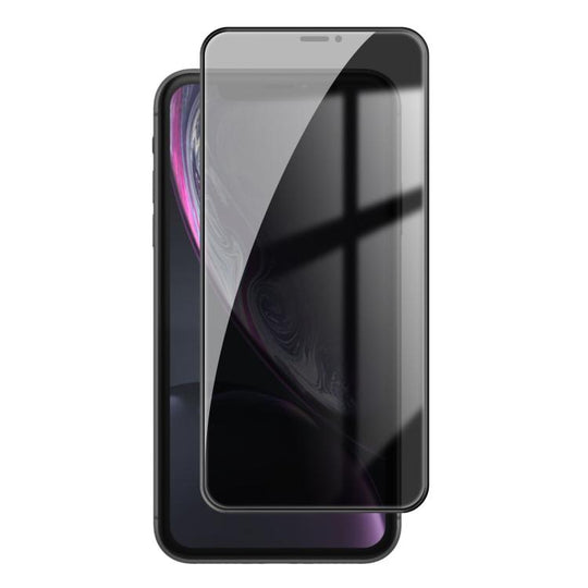 For iPhone XR Kalebol High-Aluminum Screen-Printed Full-Coverage Black-Border Privacy Tempered Glass Film