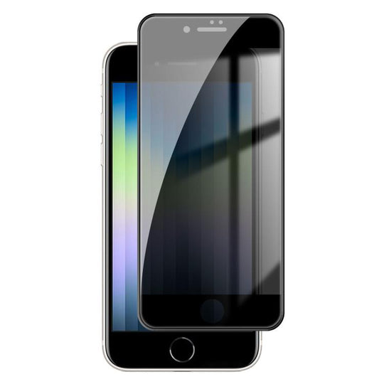 For iPhone SE 2022 / 2020 Kalebol High-Aluminum Screen-Printed Full-Coverage Black-Border Privacy Tempered Glass Film