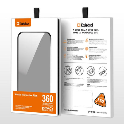 For iPhone 7 Plus Kalebol High-Aluminum Screen-Printed Full-Coverage Black-Border Privacy Tempered Glass Film - iPhone 8 Plus & 7 Plus Tempered Glass by Kalebol | Online Shopping UK | buy2fix