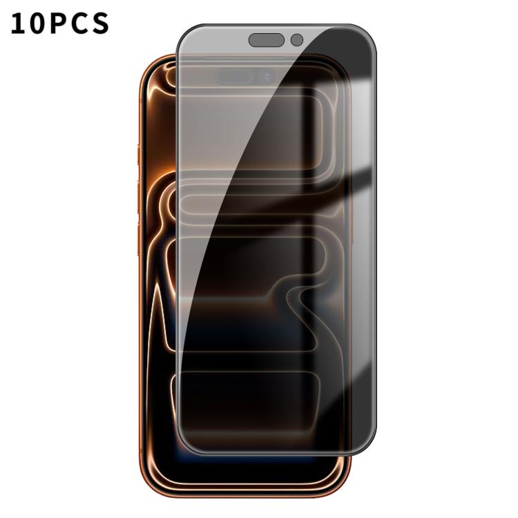 For iPhone 17 Pro Kalebol 10pcs High-Aluminum Screen-Printed Full-Coverage Black-Border Privacy Tempered Glass Film - iPhone 17 Pro Tempered Glass by Kalebol | Online Shopping UK | buy2fix