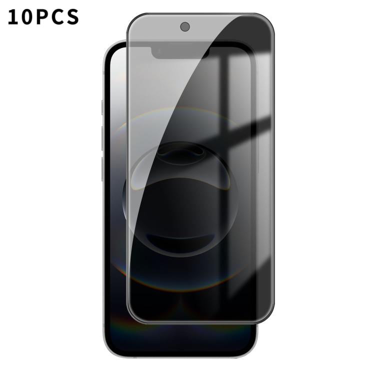 For iPhone 16e Kalebol 10pcs High-Aluminum Screen-Printed Full-Coverage Black-Border Privacy Tempered Glass Film - iPhone 16e Tempered Glass by Kalebol | Online Shopping UK | buy2fix