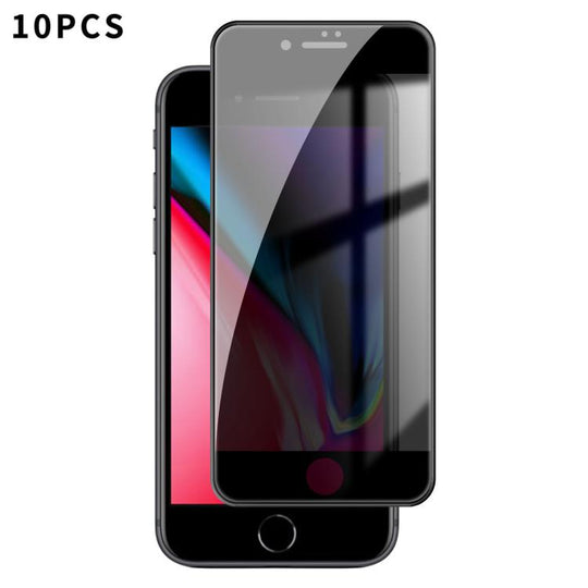 For iPhone 6 10pcs Kalebol High-Aluminum Screen-Printed Full-Coverage Black-Border Privacy Tempered Glass Film