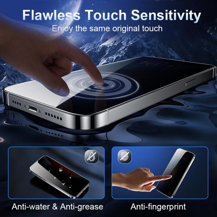 For iPhone XR Kalebol 10pcs High-Aluminum Screen-Printed Full-Coverage Black-Border Privacy Tempered Glass Film - iPhone XR Tempered Glass by Kalebol | Online Shopping UK | buy2fix