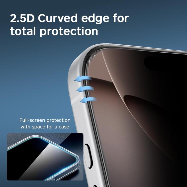 For iPhone 17 Pro Max Kalebol 10pcs High-Aluminum Screen-Printed Full-Coverage Black-Border Privacy Tempered Glass Film - iPhone 17 Pro Max Tempered Glass by Kalebol | Online Shopping UK | buy2fix