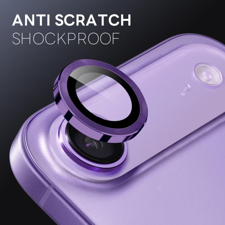 For iPhone Air NORTHJO Camera Lens Protector CD Metal Ring Tempered Glass Film(Purple) - iPhone Air Tempered Glass by NORTHJO | Online Shopping UK | buy2fix
