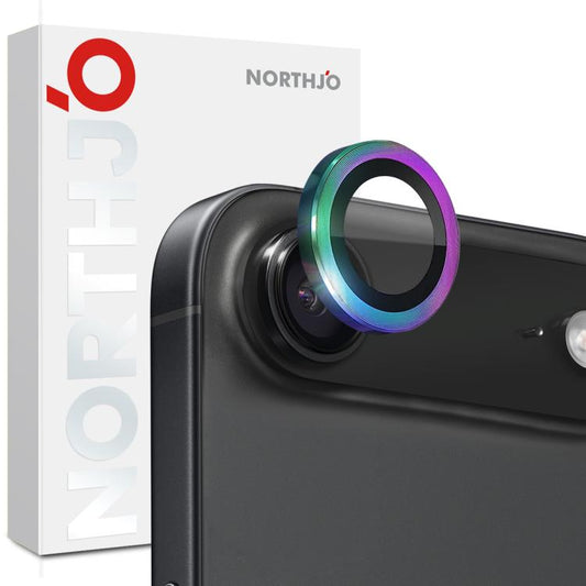 For iPhone Air NORTHJO Camera Lens Protector CD Metal Ring Tempered Glass Film(Colorful) - iPhone Air Tempered Glass by NORTHJO | Online Shopping UK | buy2fix