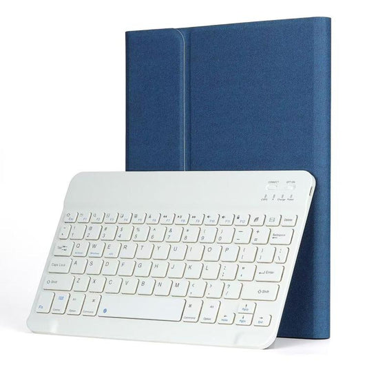 For  iPad Pro 12.9  2015 Textured Magnetic Detachable Bluetooth Tablet Keyboard Case(Dark Blue) - For iPad Pro by buy2fix | Online Shopping UK | buy2fix