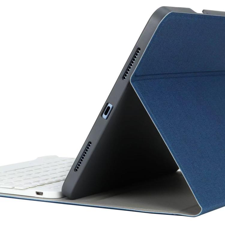 For  iPad Pro 12.9  2017 Textured Magnetic Detachable Bluetooth Tablet Keyboard Case(Dark Blue) - For iPad Pro by buy2fix | Online Shopping UK | buy2fix