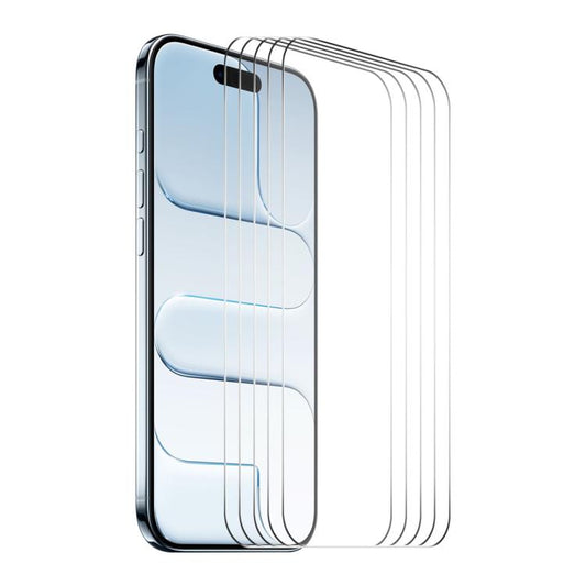 For iPhone Air 5pcs ENKAY Thickened Glue No White Edge 9H Big Arc Edge High Aluminum-silicon Tempered Glass Film - iPhone Air Tempered Glass by ENKAY | Online Shopping UK | buy2fix