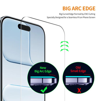 For iPhone Air 5pcs ENKAY Thickened Glue No White Edge 9H Big Arc Edge High Aluminum-silicon Tempered Glass Film - iPhone Air Tempered Glass by ENKAY | Online Shopping UK | buy2fix