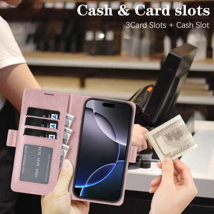 For iPhone 17 Pro Max Kalebol Strong Magnetic MagSafe Ring 2 In 1 Split Leather Phone Case(Rose Gold) - iPhone 17 Pro Max Tempered Glass by Kalebol | Online Shopping UK | buy2fix