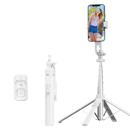 K27 Smartphone Extendable Live Streaming 4-Leg Stand Bluetooth Selfie Stick(White) - Selfie Sticks by buy2fix | Online Shopping UK | buy2fix