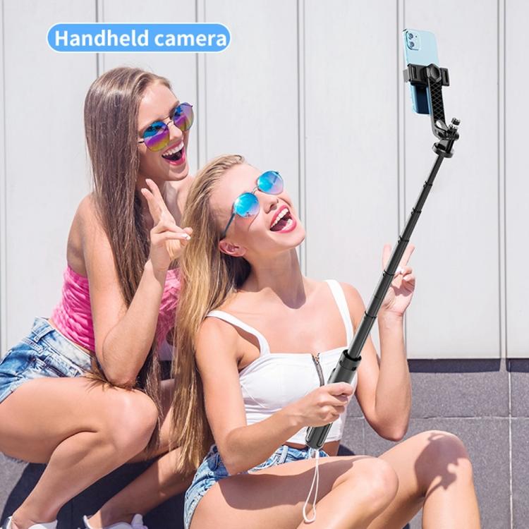 K27 Smartphone Extendable Live Streaming 4-Leg Stand Bluetooth Selfie Stick(White) - Selfie Sticks by buy2fix | Online Shopping UK | buy2fix