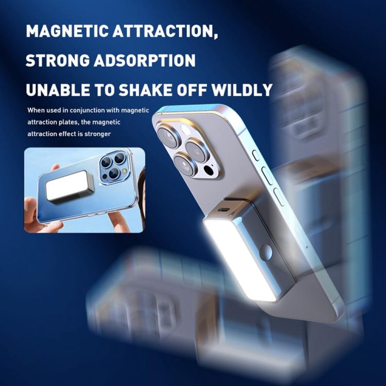 A8 Phone Photography Video Streaming Portable LED Light Mini Magnetic Pocket Fill Light(White) - Selfie Light by buy2fix | Online Shopping UK | buy2fix