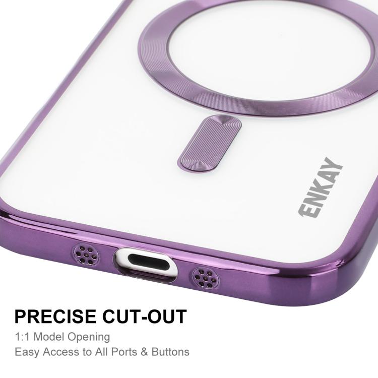 For iPhone Air ENKAY Hat-Prince Magsafe Electroplated TPU Clear Shockproof Phone Case(Golden) - iPhone Air Cases by ENKAY | Online Shopping UK | buy2fix