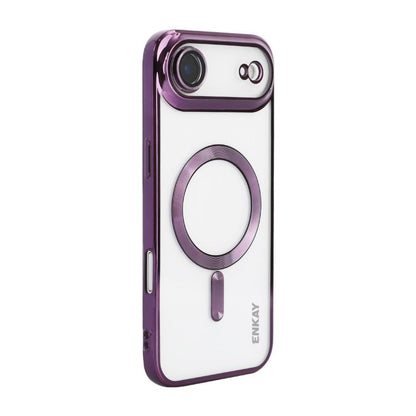 For iPhone Air ENKAY Hat-Prince Magsafe Electroplated TPU Clear Shockproof Phone Case(Purple) - iPhone Air Cases by ENKAY | Online Shopping UK | buy2fix