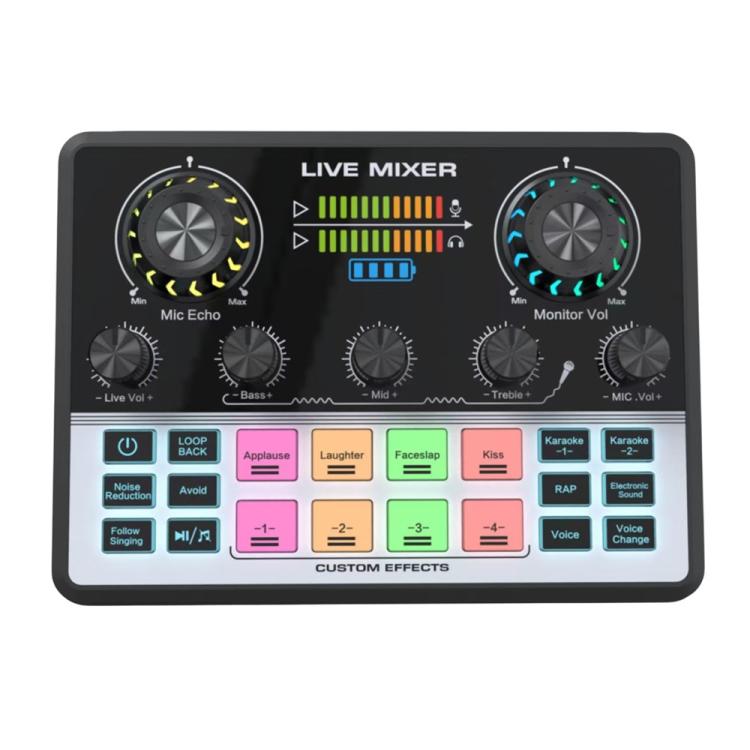 V9 Dual DSP Chip Noise Reduction Live Streaming Sound Card Audio Mixer - Live Sound Effects Processors by buy2fix | Online Shopping UK | buy2fix