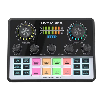 V9 Dual DSP Chip Noise Reduction Live Streaming Sound Card Audio Mixer - Live Sound Effects Processors by buy2fix | Online Shopping UK | buy2fix