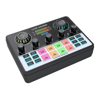 V9 Dual DSP Chip Noise Reduction Live Streaming Sound Card Audio Mixer - Live Sound Effects Processors by buy2fix | Online Shopping UK | buy2fix