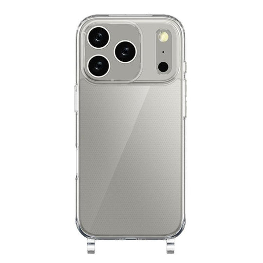 For iPhone 17 Pro Kalebol Minimalist Transparent Lanyard Integrated Phone Case(Transparent)