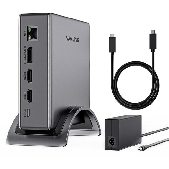WAVLINK UMD27PRO 8K 30Hz / 4K 144Hz 140W PD HUB Adapter, Plug:AU Plug