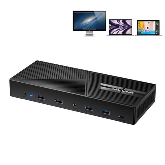 WAVLINK UG69PD27 USB-C KVM Exchanger Hub Adapter DisplayLink 4K Monitor Docking Station, Plug:UK Plug -  by WAVLINK | Online Shopping UK | buy2fix