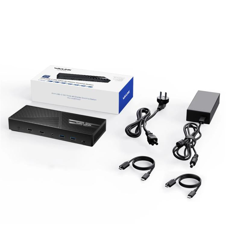 WAVLINK UG69PD27 USB-C KVM Exchanger Hub Adapter DisplayLink 4K Monitor Docking Station, Plug:EU Plug -  by WAVLINK | Online Shopping UK | buy2fix