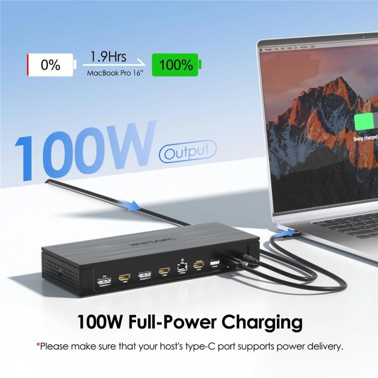 WAVLINK UG75PD5-3H2D2 For Mac M1 / M2 / M3 / M4 / Windows DisplayLink-7400 Docking Station, Plug:UK Plug -  by WAVLINK | Online Shopping UK | buy2fix