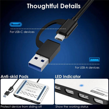 WAVLINK UG7501DH 85W Upstream Charging 2DP + 2HD Converter 4K / 8K Display Adapter -  by WAVLINK | Online Shopping UK | buy2fix
