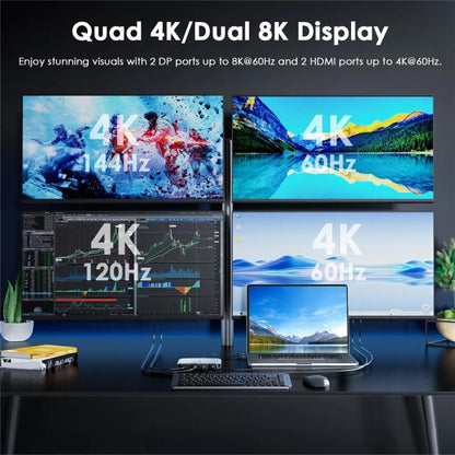 WAVLINK UG7501D 85W Upstream Charging 4 DP Converter 4K / 8K Display Adapter -  by WAVLINK | Online Shopping UK | buy2fix