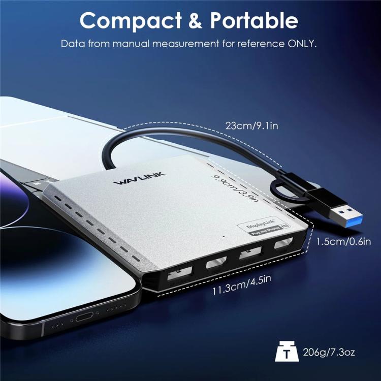 WAVLINK UG7501H 85W Upstream Charging 4 HD Converter 4K Display Adapter - Adapter by WAVLINK | Online Shopping UK | buy2fix