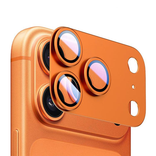 For iPhone 17 Pro Max Kalebol Armor Full-Coverage Metal Lens Ring Protector Film(Orange)