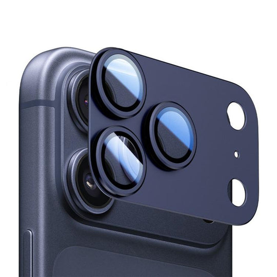 For iPhone 17 Pro Max Kalebol Armor Full-Coverage Metal Lens Ring Protector Film(Blue)