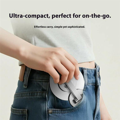 CX-1 360 Degree Rotation Foldable Magnetic Phone Desktop Holder(Silver) - Desktop Holder by buy2fix | Online Shopping UK | buy2fix