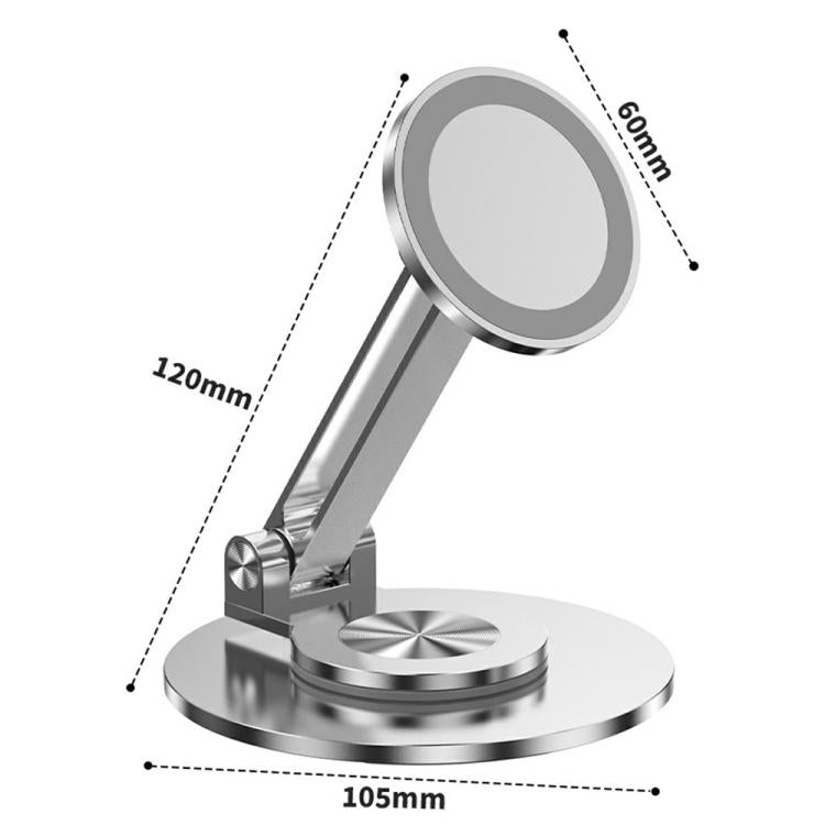 CX-1 360 Degree Rotation Foldable Magnetic Phone Desktop Holder(Grey) - Desktop Holder by buy2fix | Online Shopping UK | buy2fix