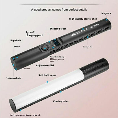 VLOGLITE B20RGB Magnetic LED Fill Light Handheld 20 Modes RGB Photography Light Stick -  by buy2fix | Online Shopping UK | buy2fix