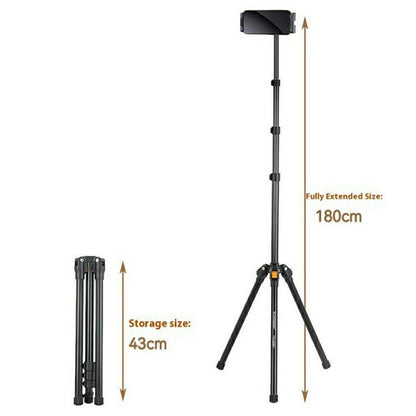 YUNTENG VCT-5229 For Smartphone / Tablet Folding Floor Stand Adjustable Height Tripod - Tripods by YUNTENG | Online Shopping UK | buy2fix