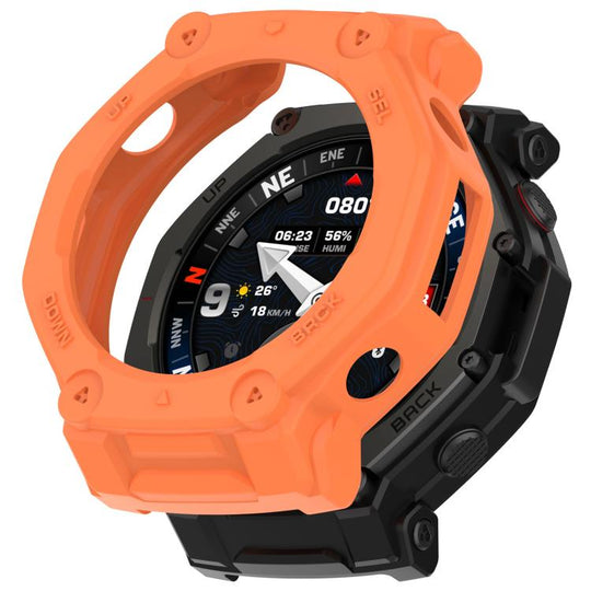 For Amazfit T-Rex 3 Pro 48mm Hollow Armor Half Coverage TPU Watch Protective Cover(Orange)