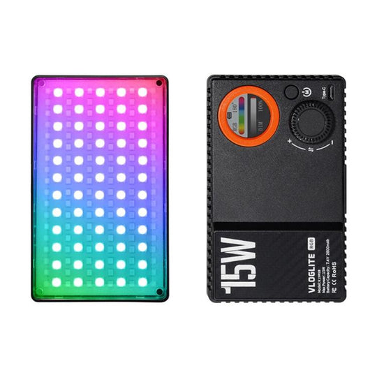 VLOGLITE K15RGB Photography Studio Camera Lamp 15W Full Color Fill Light RGB LED Video Light