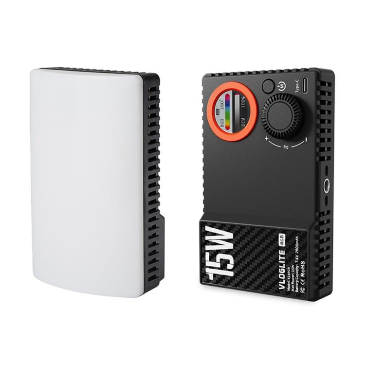 VLOGLITE K15RGB Photography Studio Camera Lamp 15W Full Color Fill Light RGB LED Video Light -  by VLOGLITE | Online Shopping UK | buy2fix