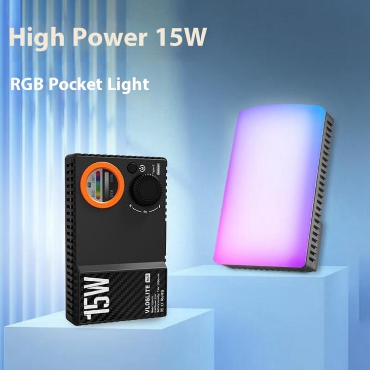 VLOGLITE K15RGB Photography Studio Camera Lamp 15W Full Color Fill Light RGB LED Video Light -  by VLOGLITE | Online Shopping UK | buy2fix