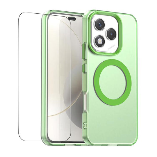 For Honor 400 Lite Global ENKAY Hat-Prince MagSafe Candy Color Phone Case with 9H Screen Film(Green)