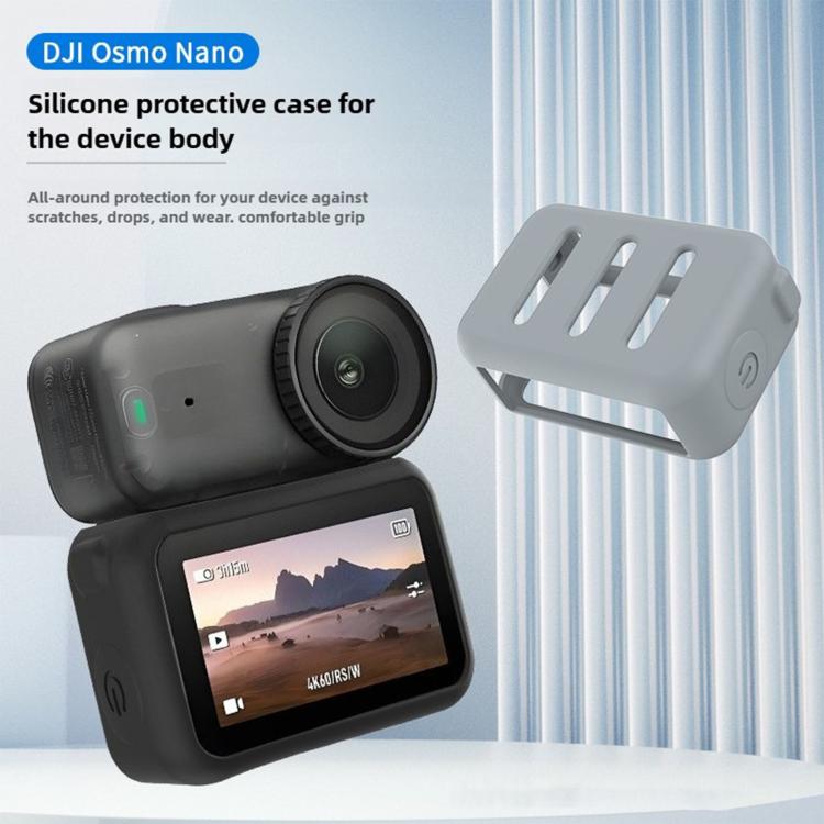 For DJI Osmo Nano Sports Camera Body Silicone Protective Cover(Grey) - Case & Bags by buy2fix | Online Shopping UK | buy2fix
