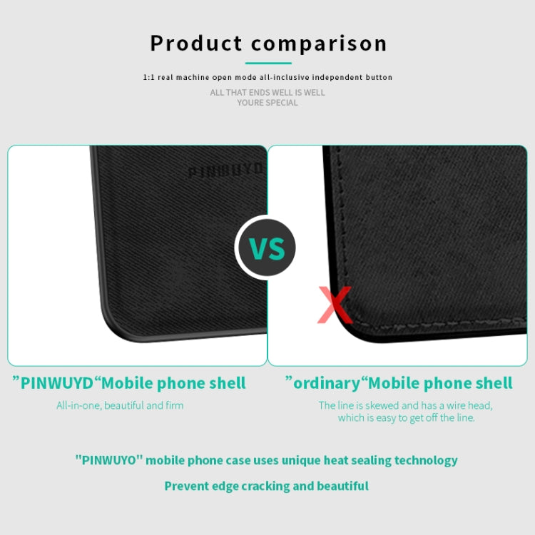 PINWUYO Shockproof Waterproof Full Coverage TPU + PU Cloth+Anti-shock Cotton Protective Case  for Sony Xperia 1 / Xperia XZ4(Black) - Sony Cases by 1 | Online Shopping UK | buy2fix